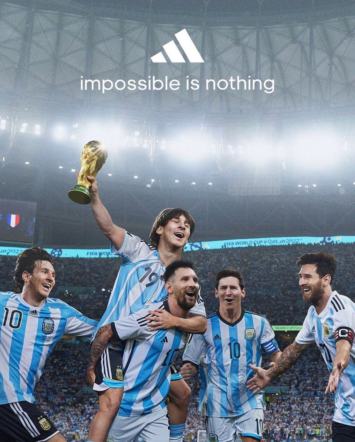 24時間以内の発送を心がけます【正規品】サッカー　アルゼンチン代表　メッシ　ユニフォーム