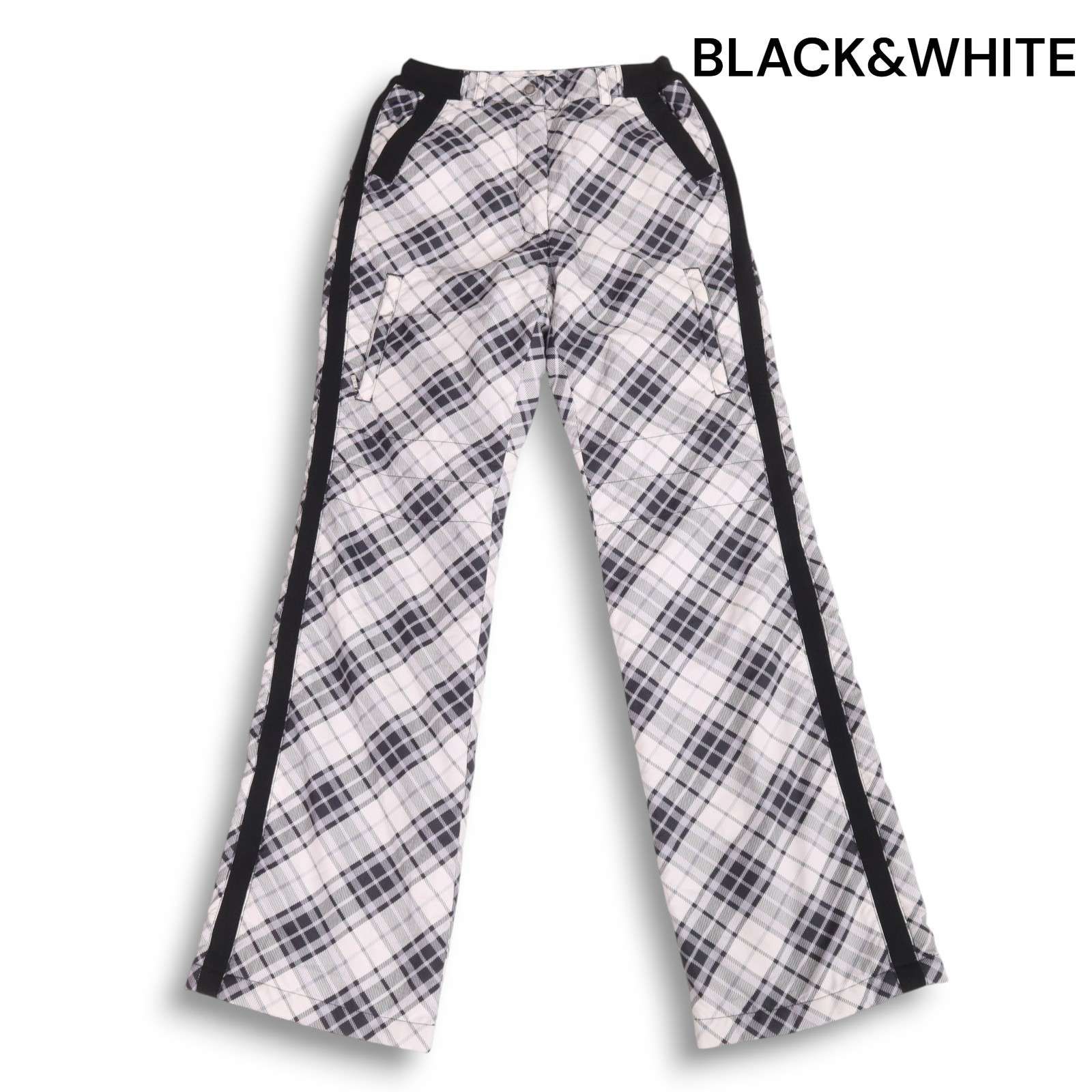 BLACK&WHITE ブラック＆ホワイト ゴルフ 秋冬☆ チェック柄 ストレッチ