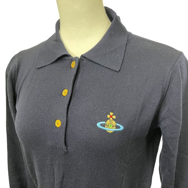 ◆ ヴィヴィアンウエストウッド Vivienne Westwood ニット ポロシャツ ネイビー なし XS～S レディース S5V442