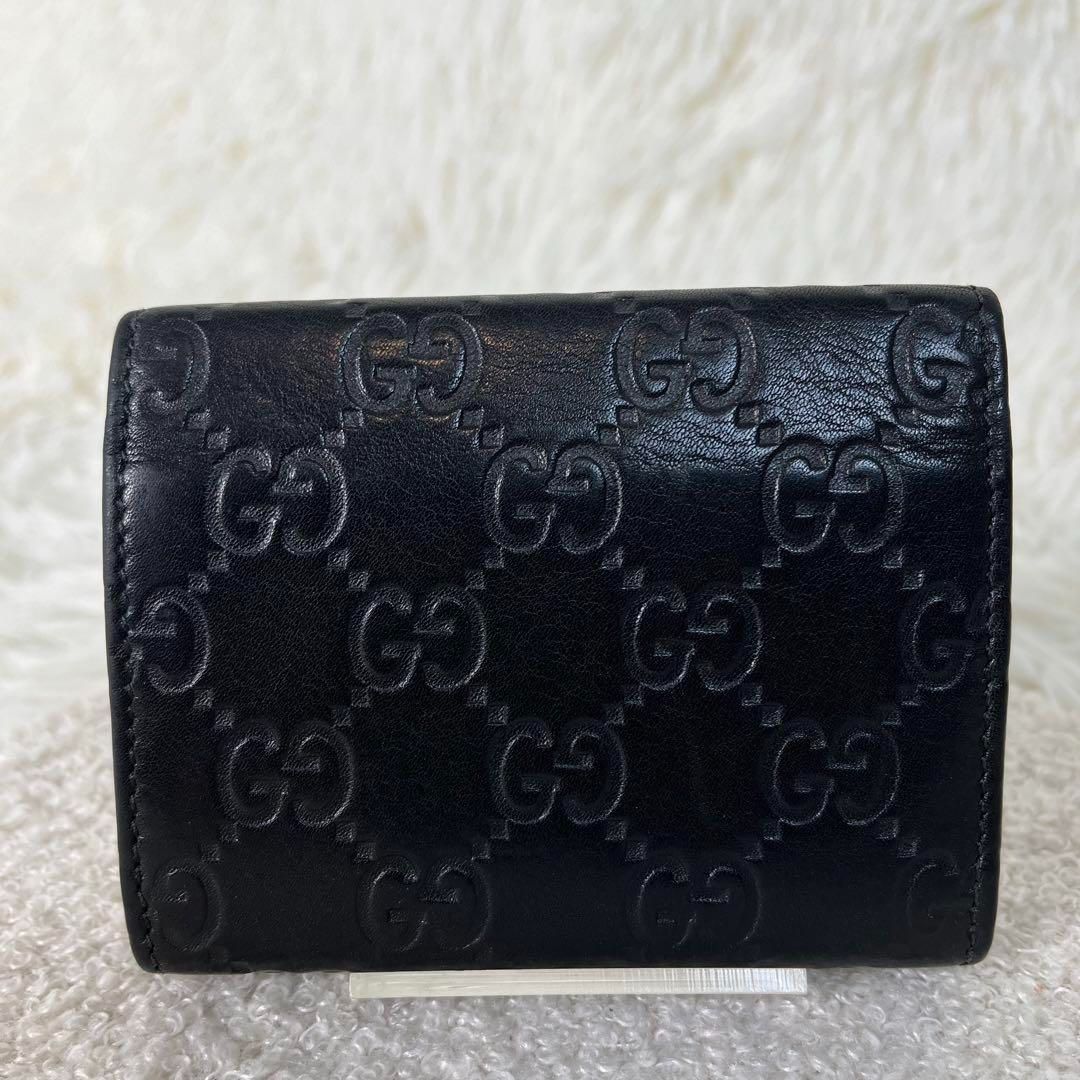 美品　GUCCI カードケース　シマ　レザー　GG柄　ブラック　箱付き 美品 GUCCI カードケース シマ レザー GG柄 ブラック 箱付き