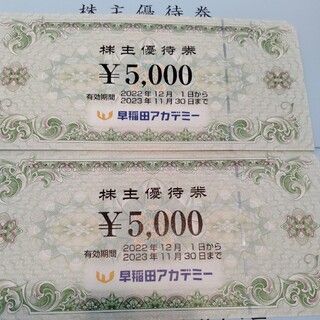 早稲田アカデミー　株主優待　10000円分