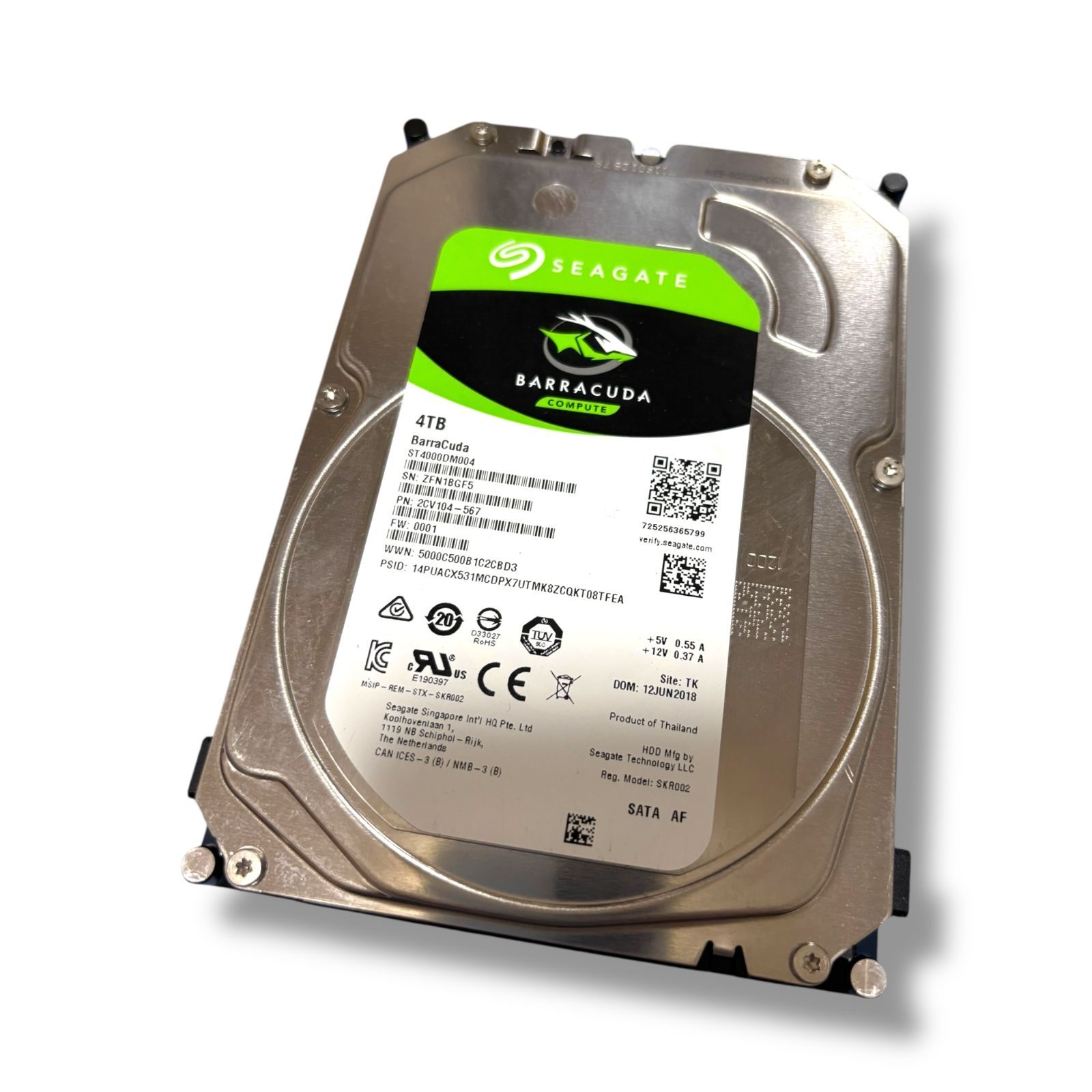 管理番号2990 Amazon.co.jp Seagate BarraCuda 3.5インチ 4TB 内蔵 ハードディスク HDD PC 2年保証 6Gb|s 256MB 5400rpm 正規代理店品 ST4000DM004