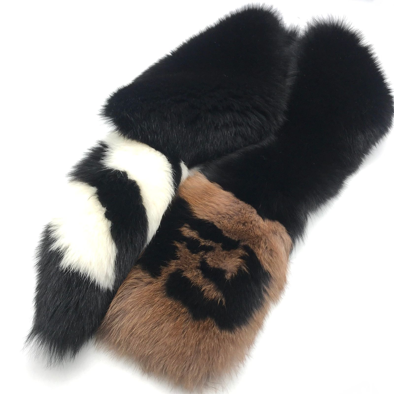 FENDI フェンディ FF ロゴ フォックス ファー マフラー ショール