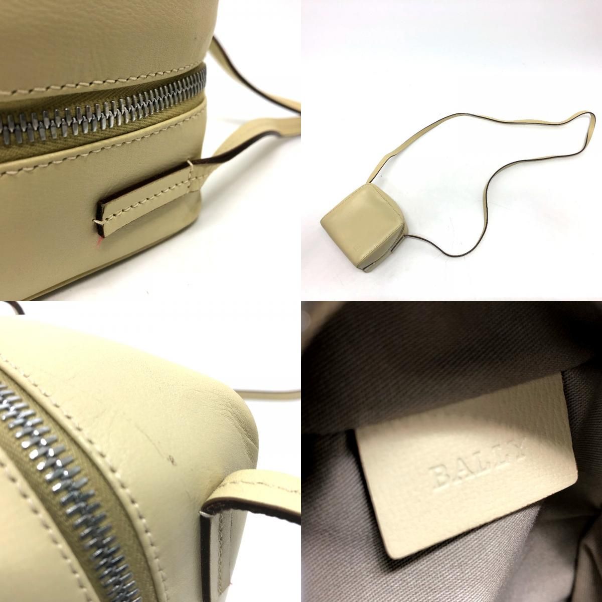 バリー スクエア BOX カバン ショルダーバッグ レザー ベージュ - メルカリ