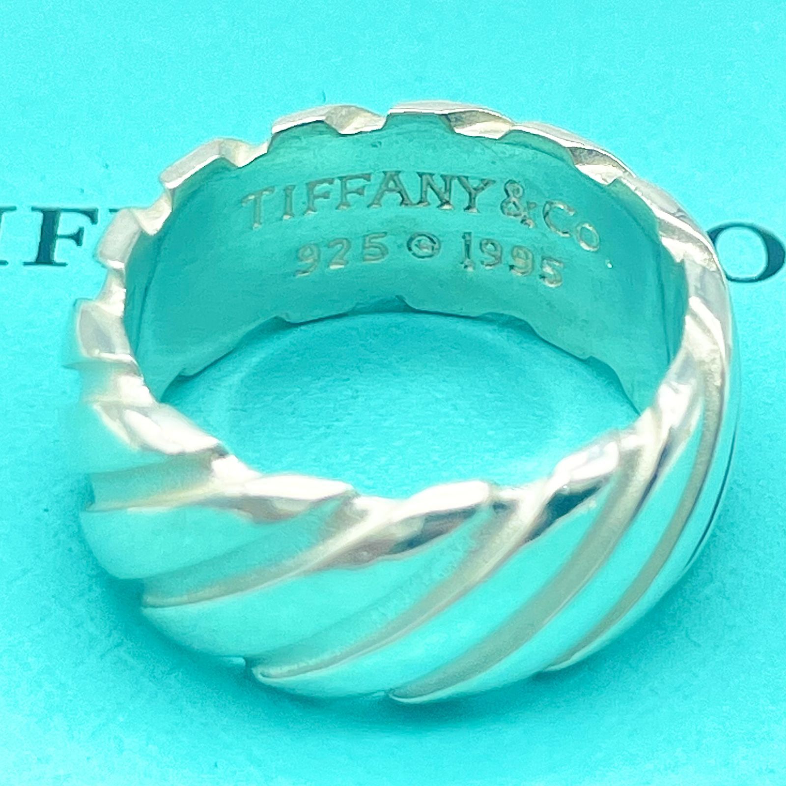 満点の 【13号】ティファニー ツイスト ワイド リング Tiffany