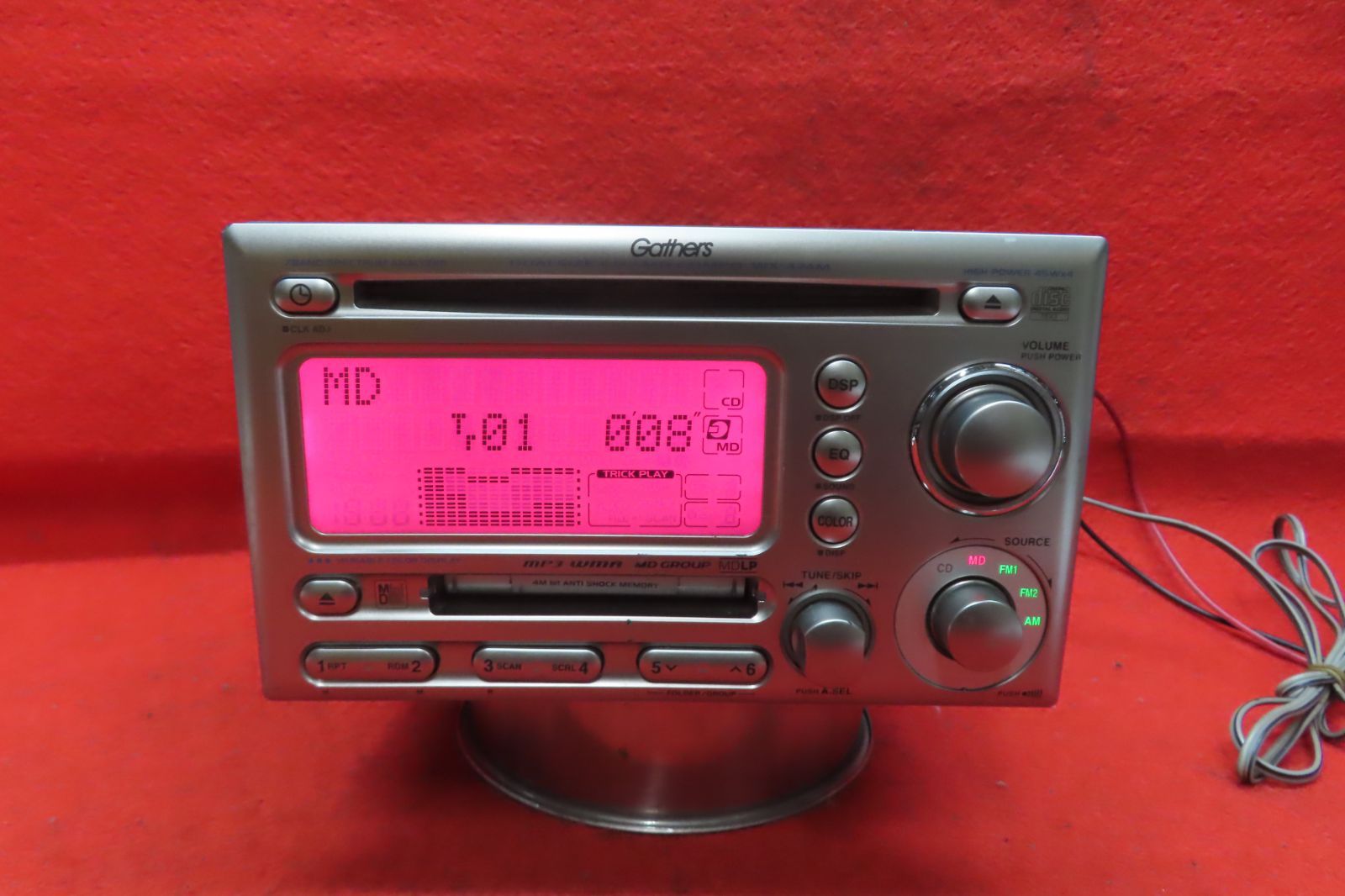 ＊CS1190＊動作保証付/ KENWOOD ケンウッド WX-474M CD MD プレイヤー オーディオ デッキ 2DIN 本体のみ