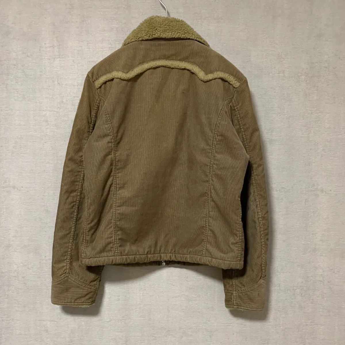 DIESEL コーデュロイ ボア ジャケット ミリタリー ベージュ【メンズM 