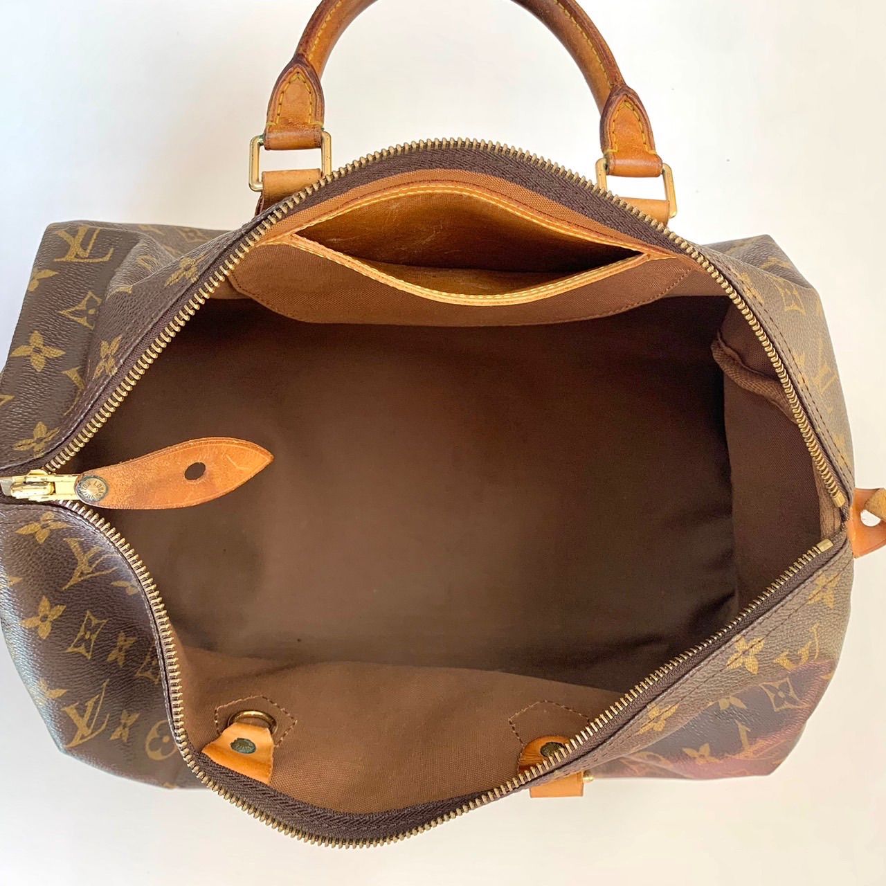 【LOUIS VUITTON⭐️ ルイヴィトン】 スピーディ40 ハンドバッグ　 ミニボストンバッグ　 モノグラム・キャンバス　ブラウン　シグネチャー　 PVC×レザー　M41522 ※一箇所難あり(最後の写真)（AYA）240418010000S