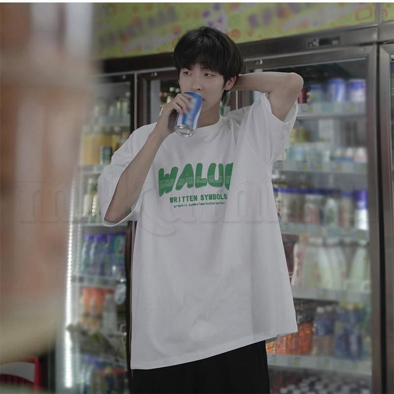 半袖Tシャツ ユニセックス 英字プリント 2色 fit=scale-down,w=1200