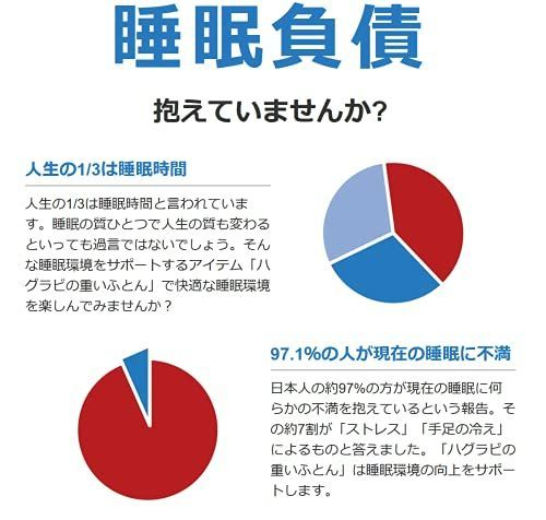 Sサイズ（約6.8Kg)_モカブラウン ハグラビ ウェイトブランケット 加重