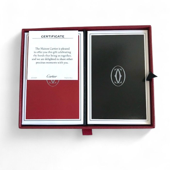 カルティエ Cartier トランプ 2つセット ボルドー ブラック 箱付き