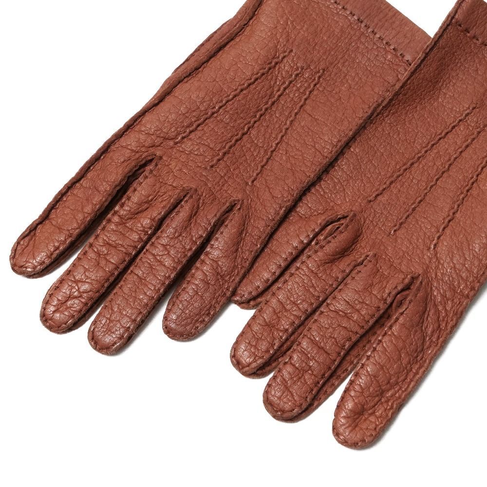 HERMES women's レザーグローブ Hermès Pre-Owned 2020s リスボン レザーグローブ | オレンジ