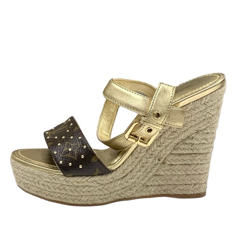 ヴィトン スターボードライン スタッズ モノグラム ウェッジソール