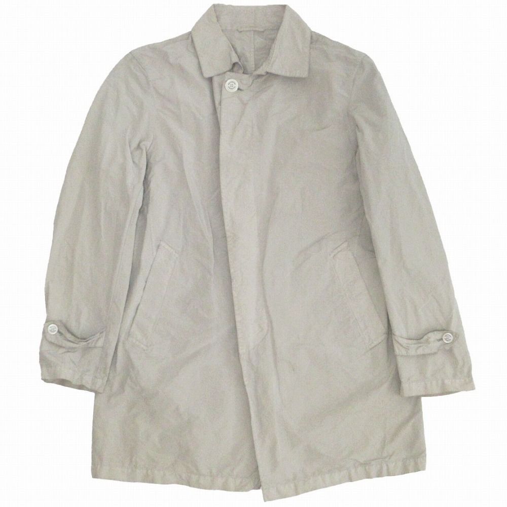MACKINTOSH PHILOSOPHY マッキントッシュフィロソフィー ナイロン ステンカラーコート スプリングコート ライトグレー メンズ