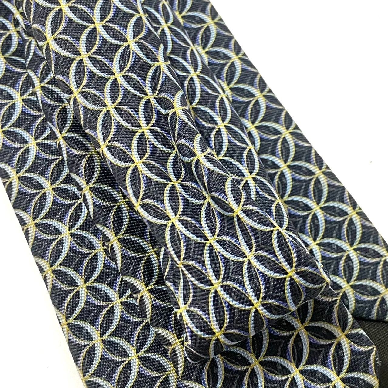 SJ3【LOUIS VUITTON】ネクタイ SILK/シルク 100% ネイビー系