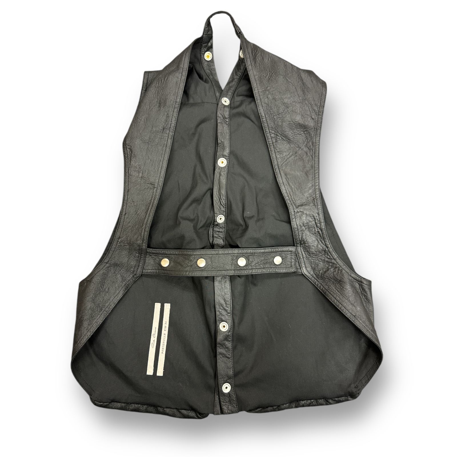 参考上代306900円 Rick Owens 24AW GILET IN PELLE - CARGO カーゴ 