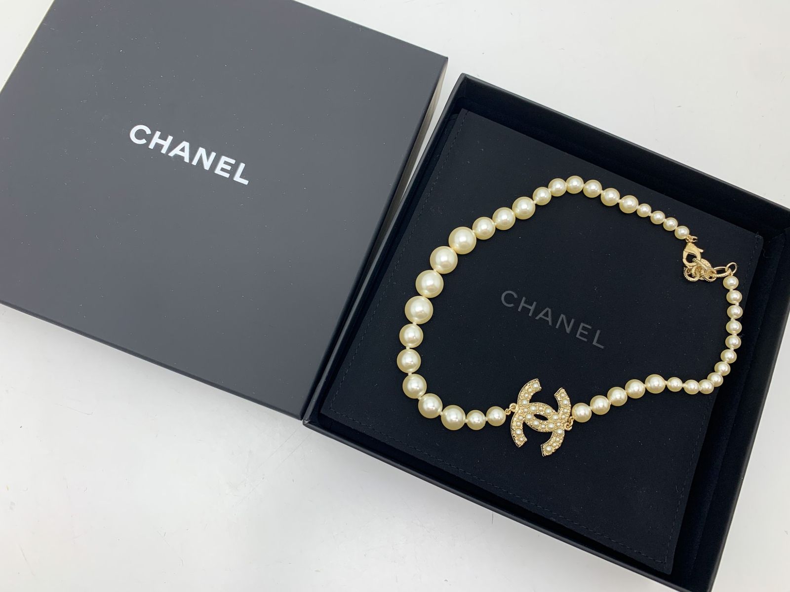 CHANEL シャネル CCマーク ココマーク フェイクパール ショート