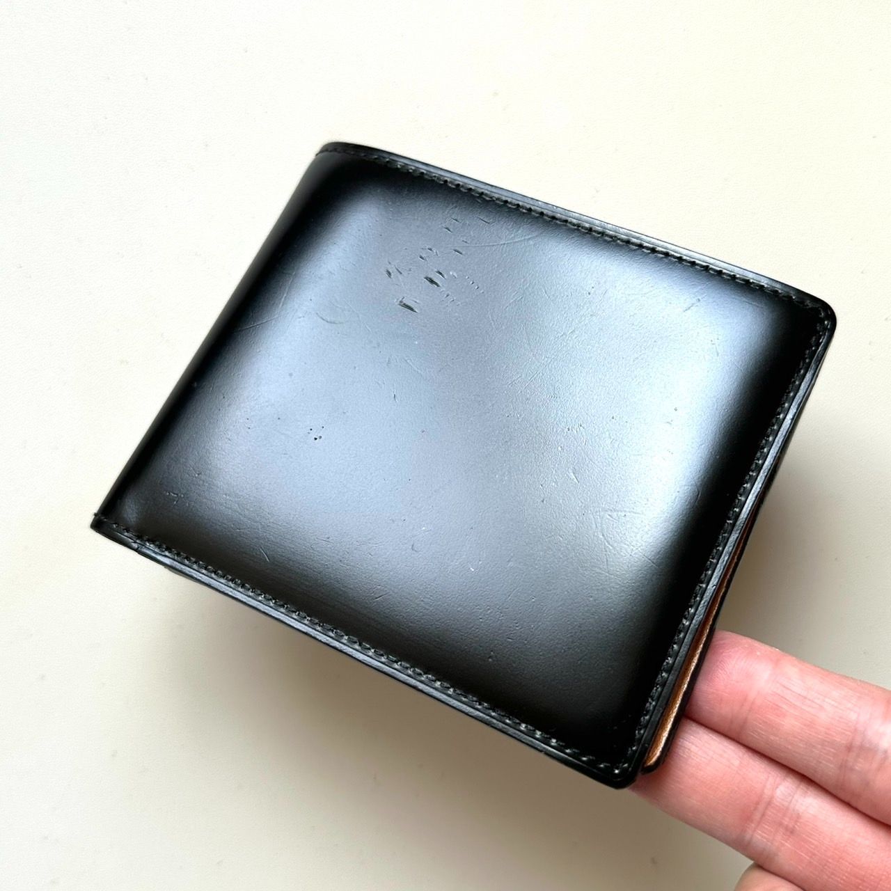 キプリス CYPRIS 二つ折り財布 カードケース コードバン ブラック 