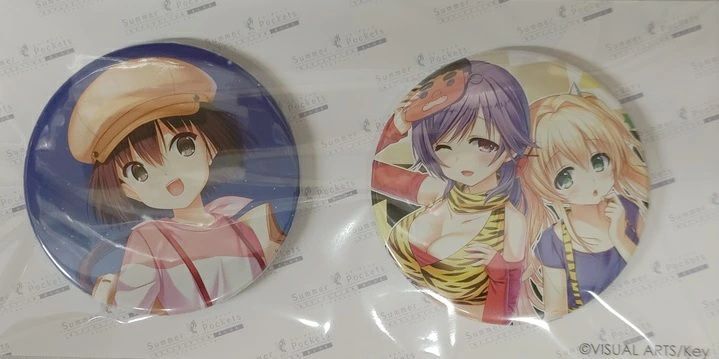 Summer Pockets RB くじ 缶バッジセット 七海 紬 ヴェンダース 水織 静