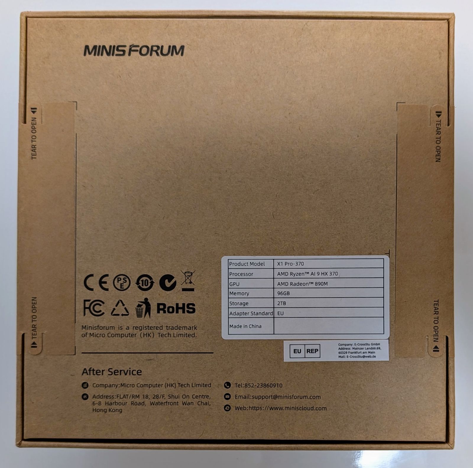 新品未開封今回限りMINISFORUM X1 Pro-370 2TB 96GB Minisforum AI X1 Pro