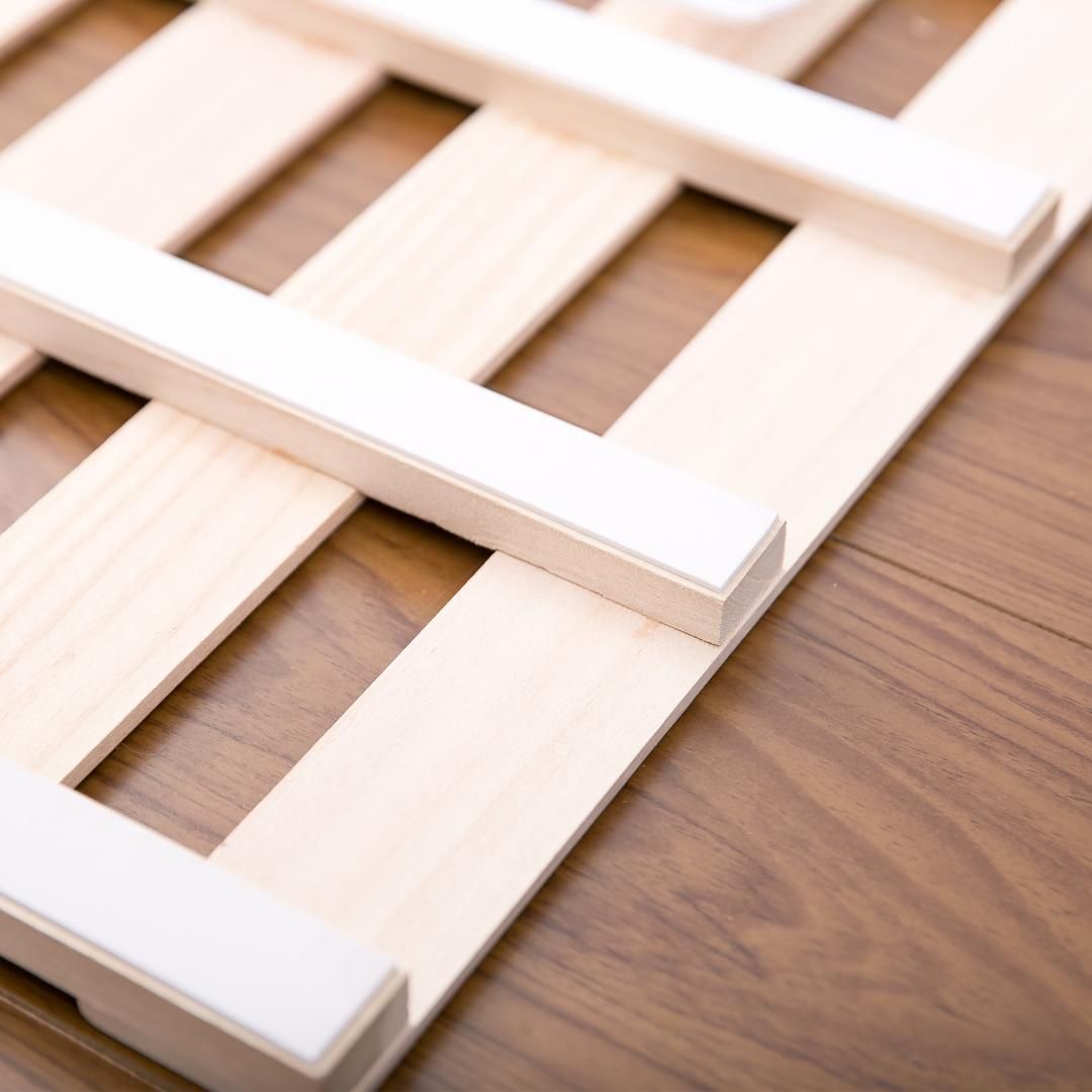 すのこベッド 折りたたみ 天然桐四つ折りベッドフレーム 木製ダブル4折