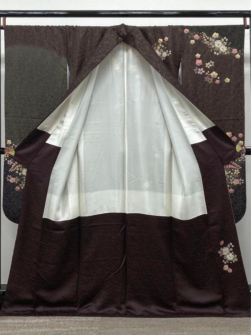 振袖 豪華 桐屋 翠山工房 金通し 金彩 絞り加工 辻が花 身丈166cm 