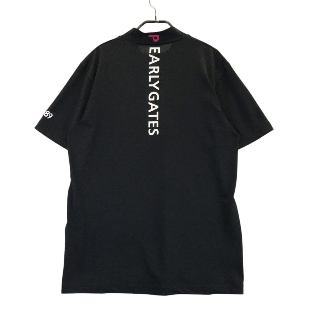 サイズ：6 PEARLY GATES パーリーゲイツ  ハイネック半袖Tシャツ  ブラック系 [240003001550] ゴルフウェア メンズ ストスト サイズ：6 PEARLY GATES パーリーゲイツ ハイネック半袖Tシャツ