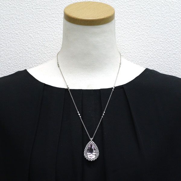 ティファニー Pt850/ Pt950 モルガナイト ローズカットダイヤモンド