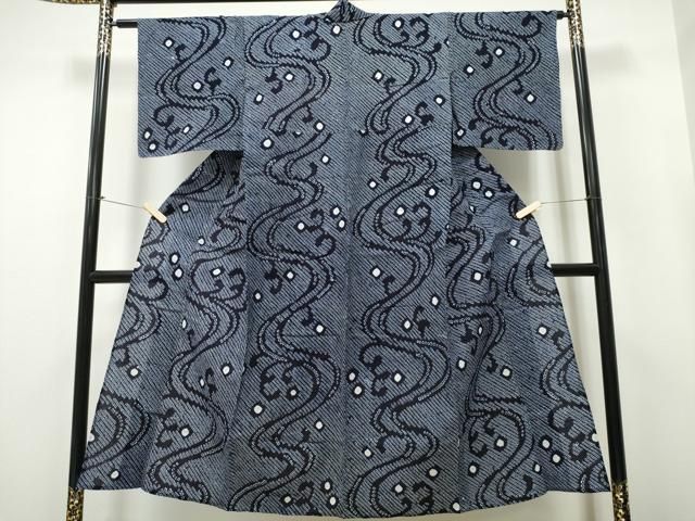 平和屋着物∴夏物 浴衣 有松鳴海絞り 立波文 綿 ♥ CAAY4501ng