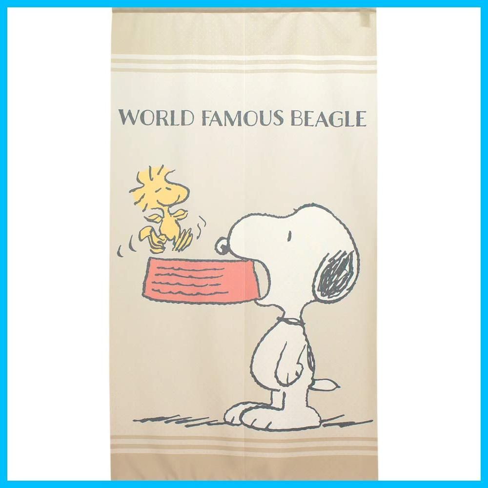 のれん工房 のれん スヌーピー タペストリー ポスター おしゃれ PEANUTS SNOOPY 幅85×丈150cm ウッドストック Waiting for food 93865