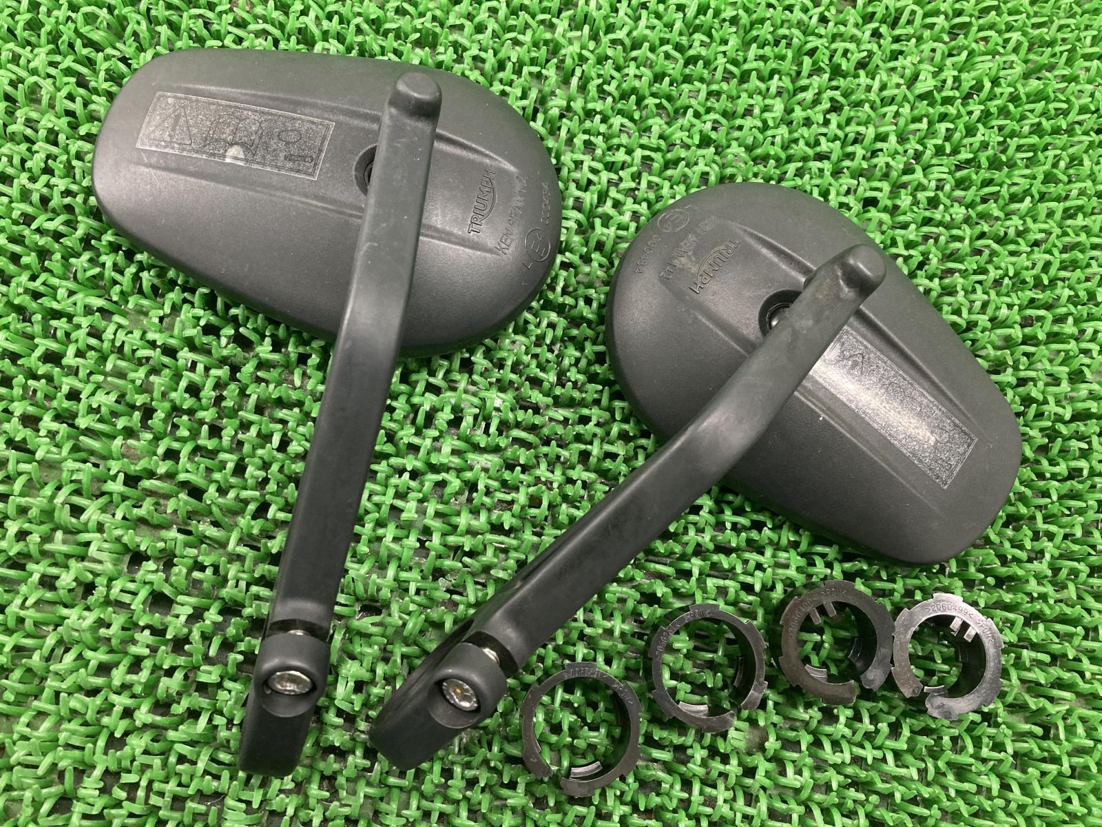スピードツイン バーエンドミラー 左右 トライアンフ TRIUMPH 純正 2019年式外し トライアンフ ストリートツイン ボンネビル
