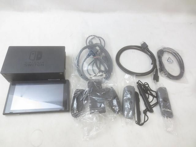 ゲーム Nintendo switch ニンテンドースイッチ 本体 HAC-001 動作品 ジョイコン グレー 周辺機器付き