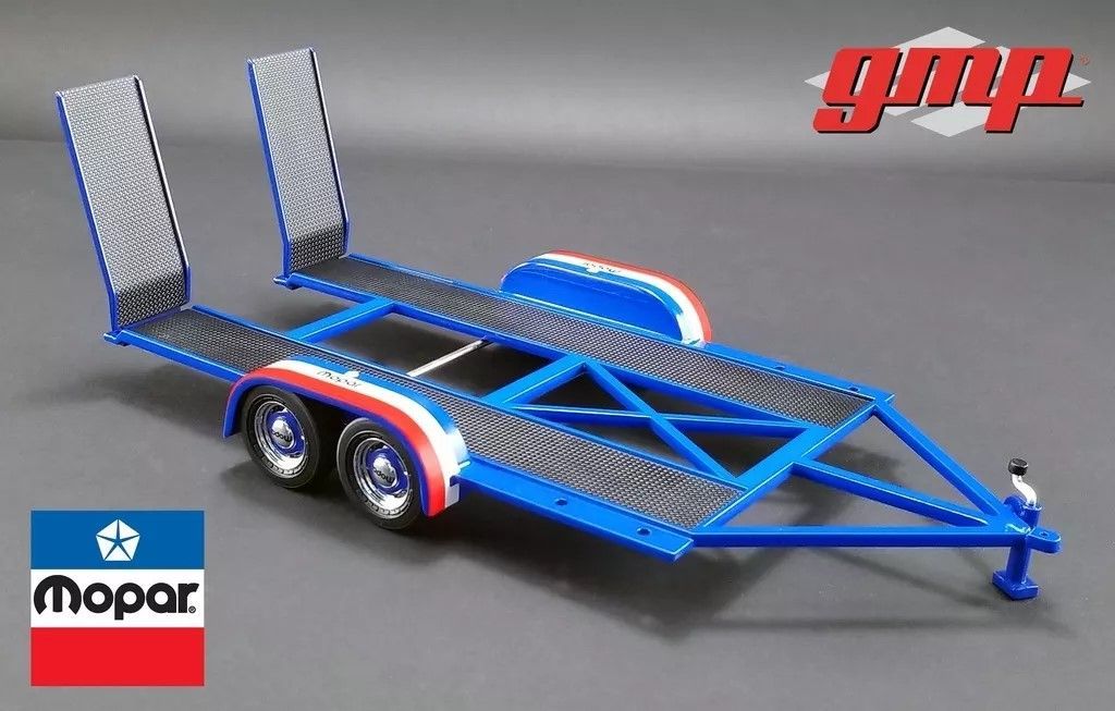 1/18 タンデムカートレーラー Tandem Car Trailer with Tire Rack
