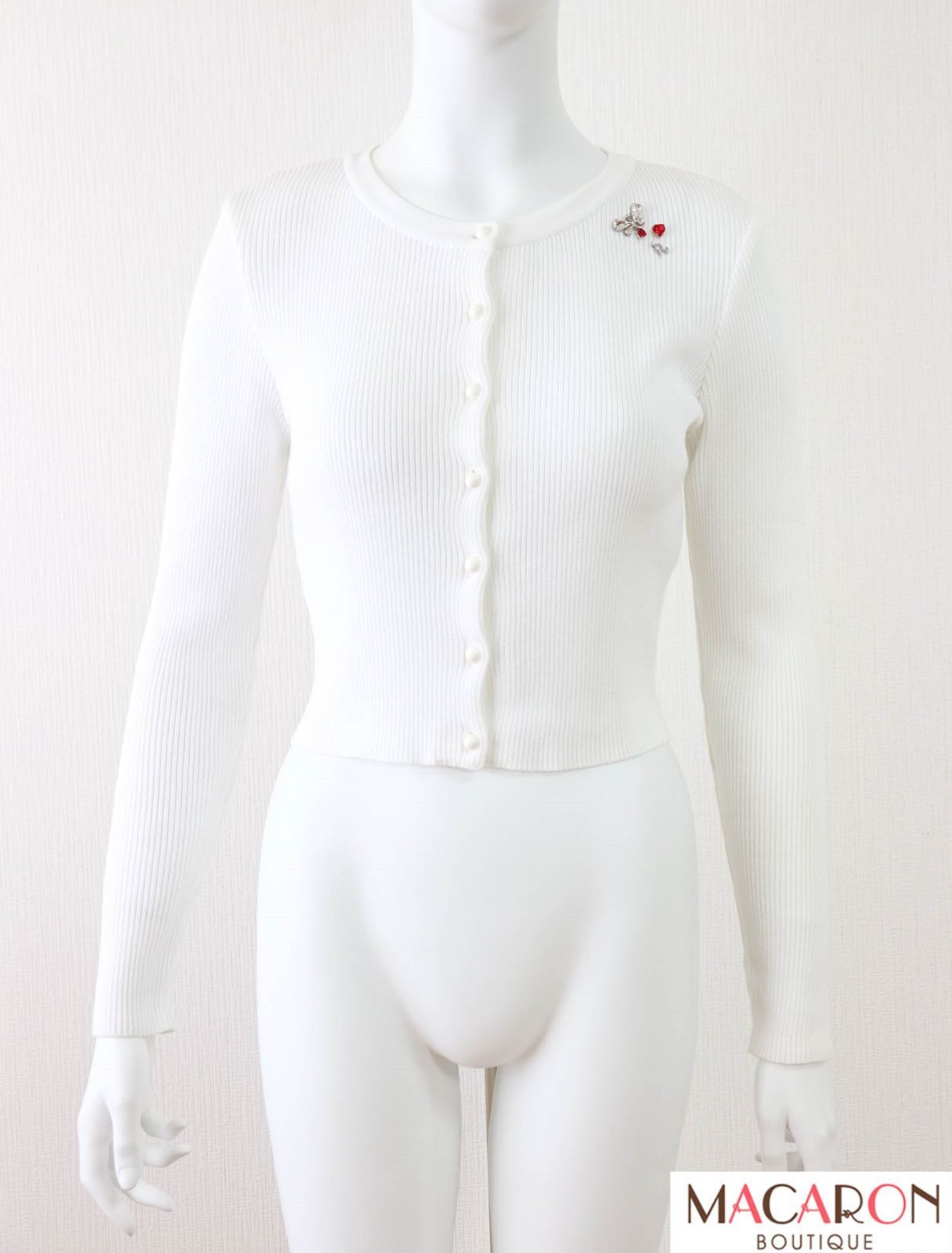 Rene ウールボアベスト 5433030 2024年商品 白/ホワイト ルネ （Rene 