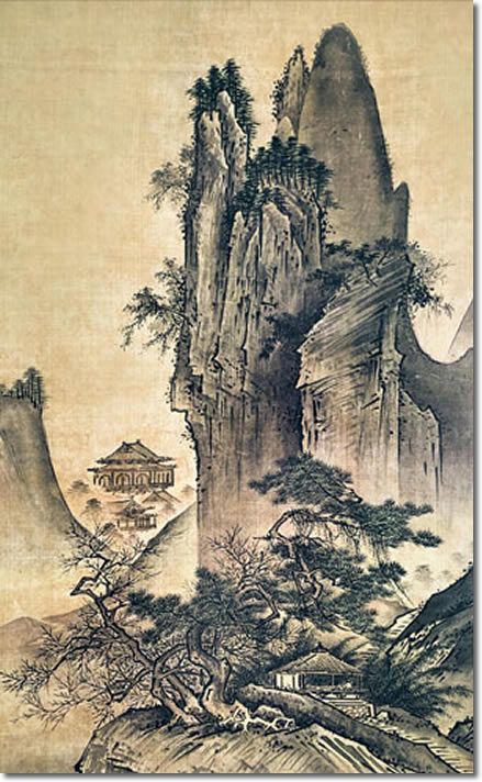 掛軸5点 清流 水墨画