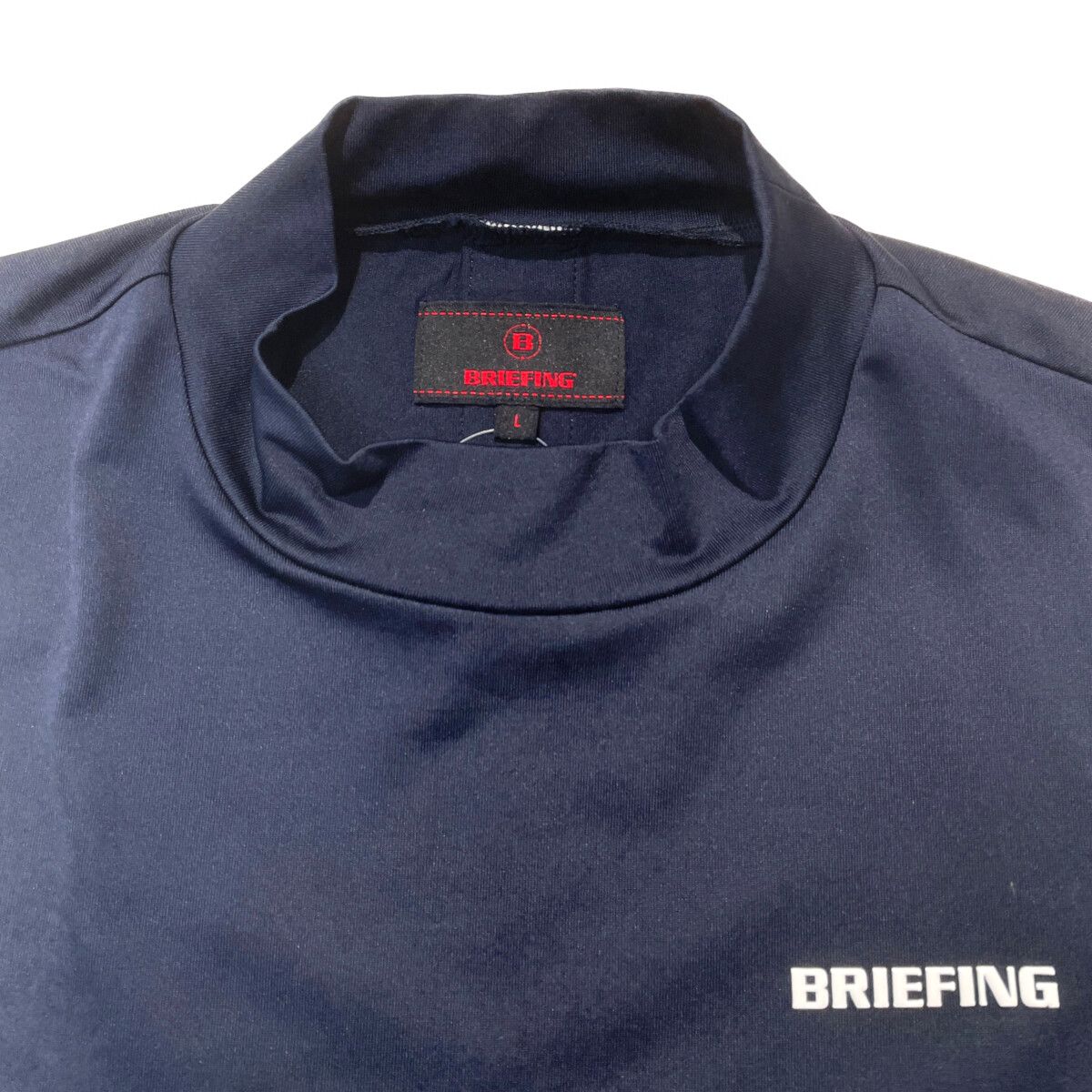 中古 メンズ ブリーフィング BRIEFING 半袖シャツ L 紺 ネイビー