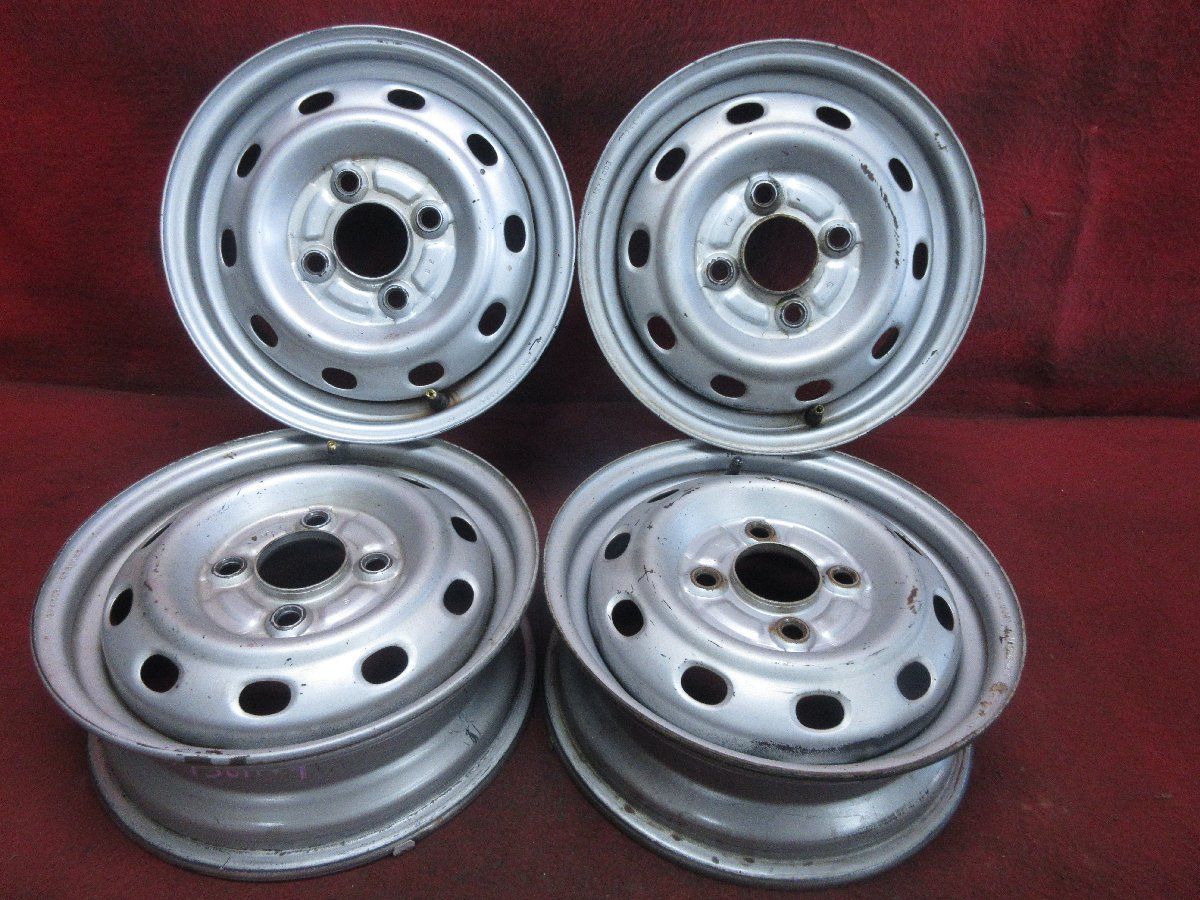スチール ホイール 4本 スバル SUBARU サンバー 純正 12×4.00B 4穴 PCD 100