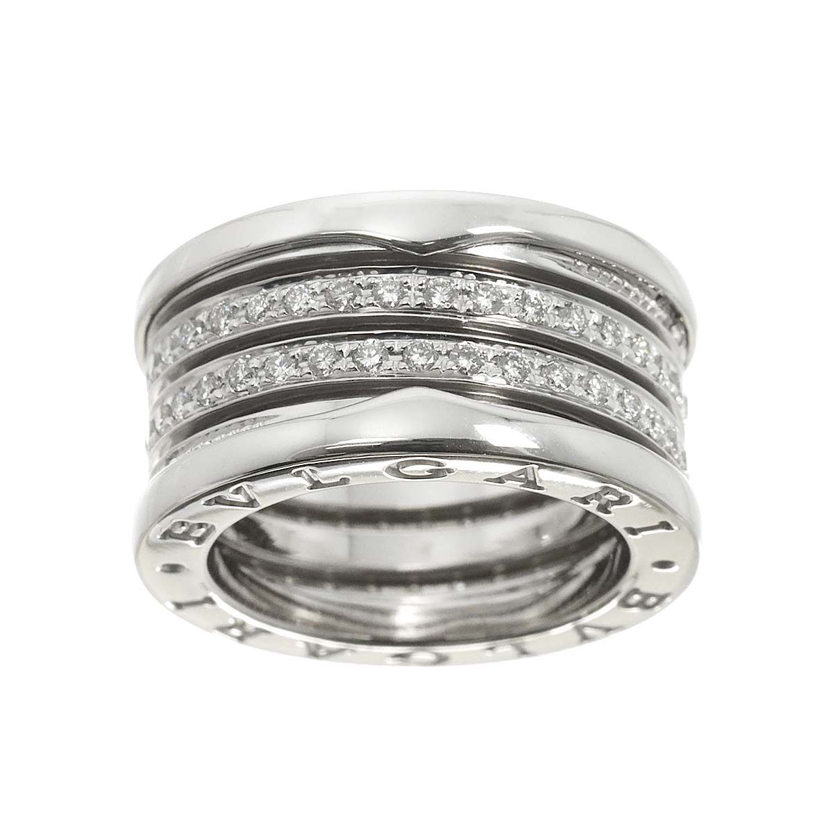 ブルガリ BVLGARI ビーゼロワン 4バンド #50 リング パヴェ ダイヤ K18