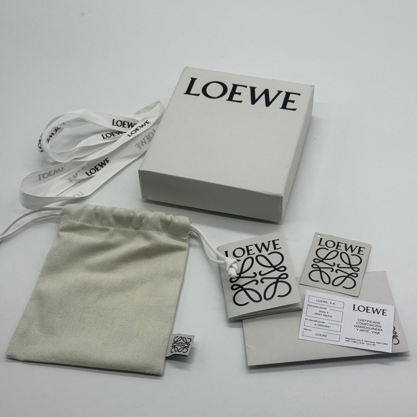 極美✨付属完備✨ロエベ フラグメントケース ノット レザー バイカラー