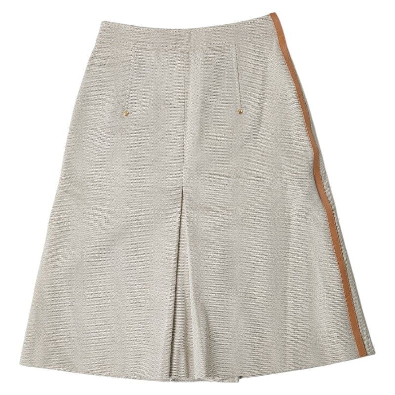 バーバリー スカート フ スカート サイズ 38 ベージュ ブラウン コットン レディース BURBERRY 1-0231135