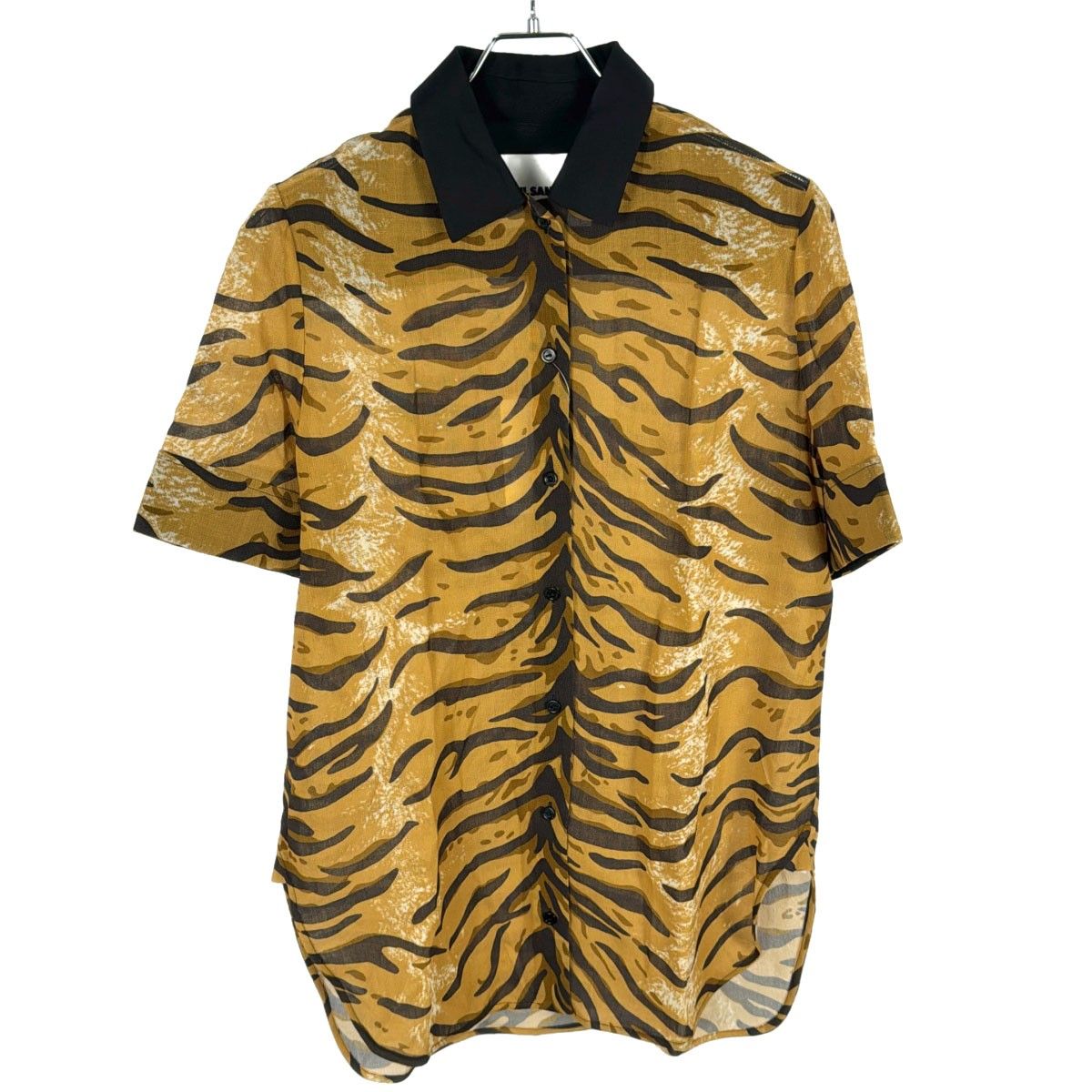 JIL SANDER ジルサンダー 22SS アニマルショートスリーブシャツ JSWU605306 キャメルブラウン 32 IT1H7D492558 JIL SANDER ジルサンダー 22SS アニマルショートスリーブシャツ