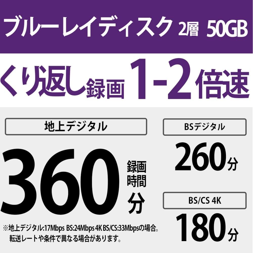ソニー ブルーレイディスク BD-RE DL 50GB 1枚あたり地デジ約6時間 繰り返し録画用 20枚入り 2倍速ダビング対応 ケース付属 20BNE2VJPS2