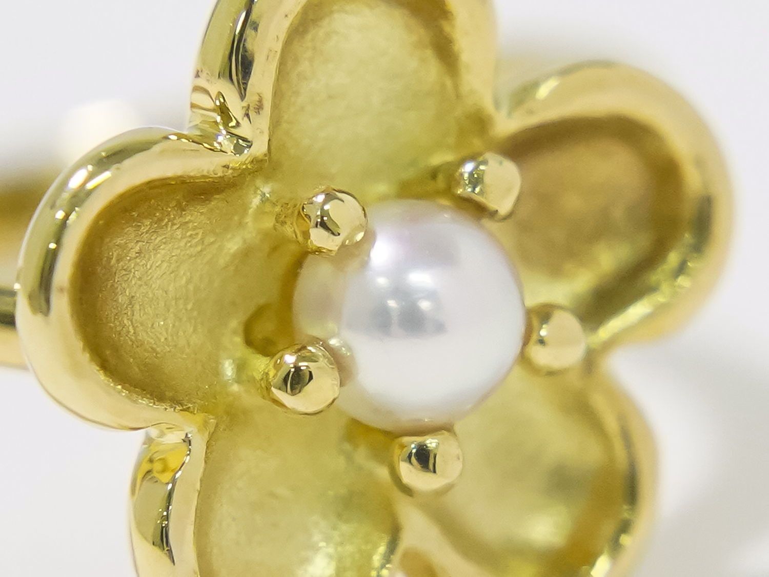 本物 ロリータ レンピカ Lolita Lempicka フラワー モチーフ パール 