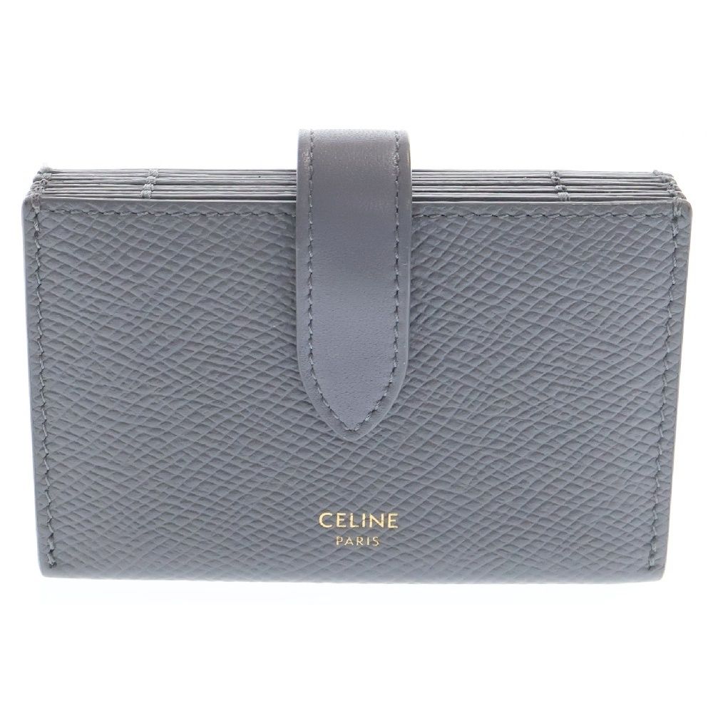 CELINE セリーヌ アコーディオン カードケース グレー レザー 名刺入れ
