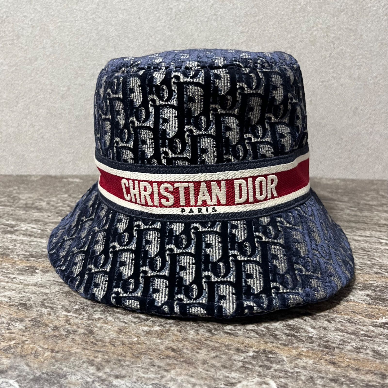DIORネイビー バケットハット　サイズ58 Dior バケットハット ネイビー Christian Dior Logo Bucket Hat Navy