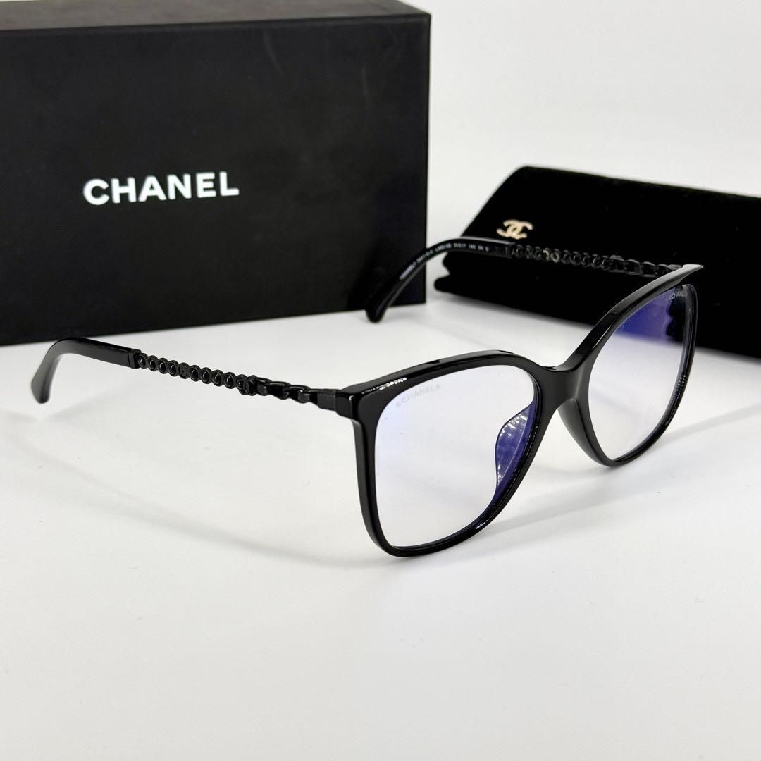 CHANEL サングラス 3441-S-A ココマーク レザー チェーン シャネル  