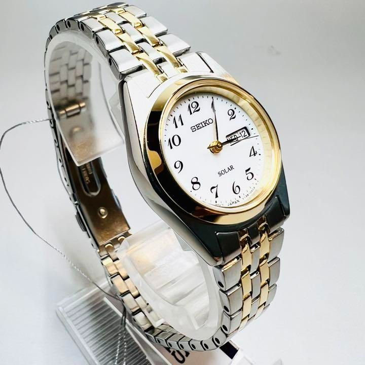 新品】SEIKOセイコー ソーラー 定価3.2 ホワイト レディース腕時計-