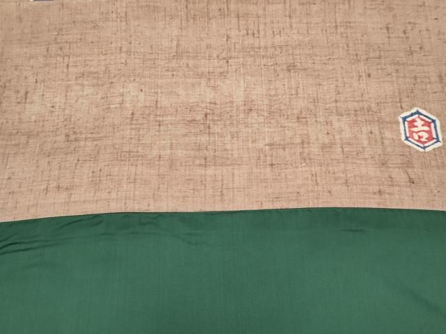 平和屋本店□極上 和染紅型 栗山紅型 栗山吉三郎 九寸名古屋帯 紬地