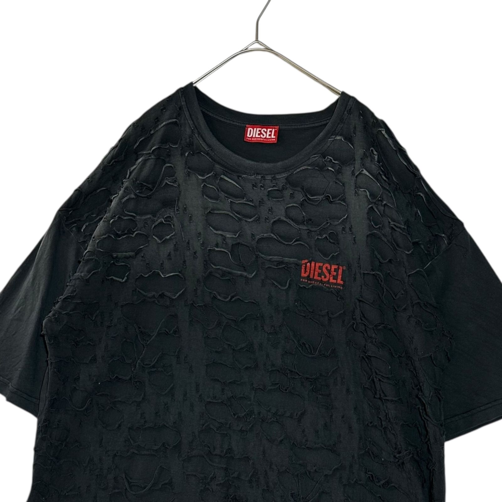 DIESEL ダメージ加工Tシャツ Diesel ダメージ Tシャツ | ブラック | FARFETCH JP