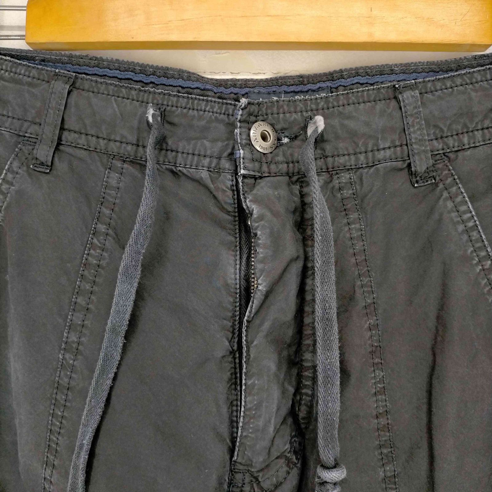 90s〜00s ARMANI JEANS アルマーニジーンズ カーゴパンツ 黒 00's ARMANI JEANS アルマーニジーンズ ワイド ナイロンパンツ